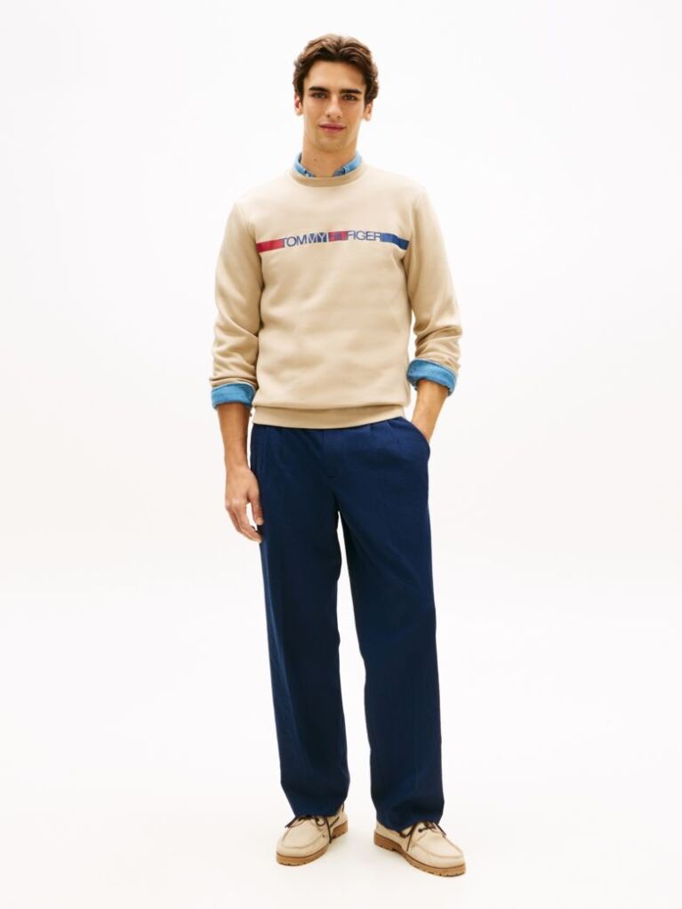 Beige Logo Terry Sweatshirt  Men