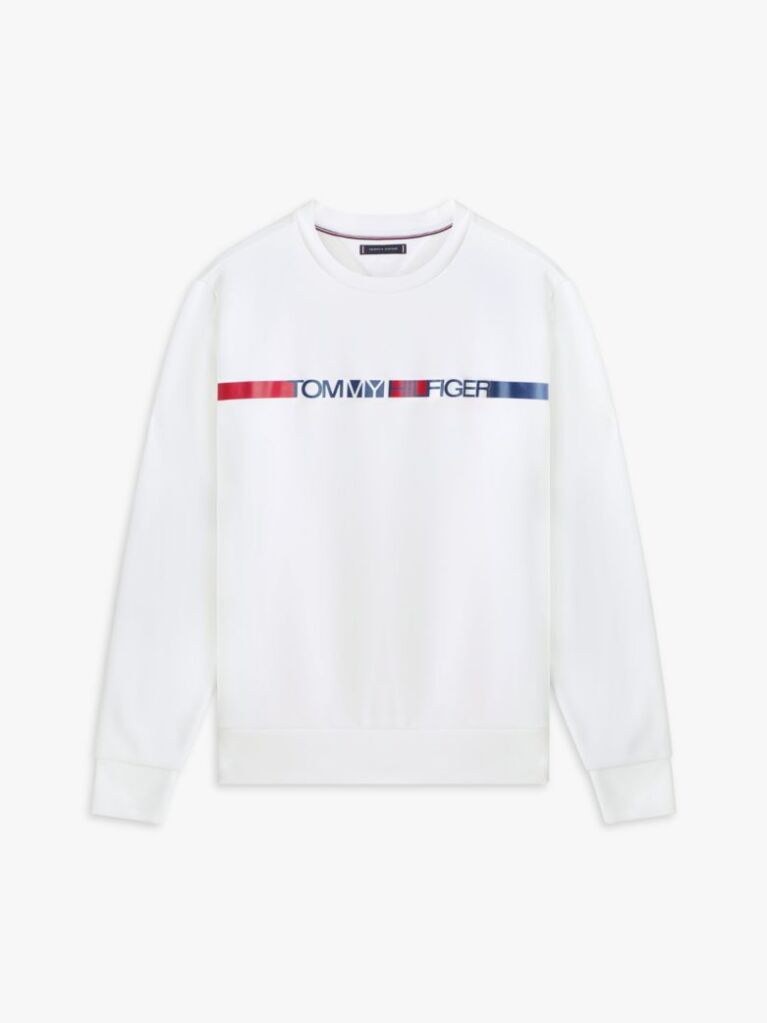 White Logo Terry Sweatshirt  Men