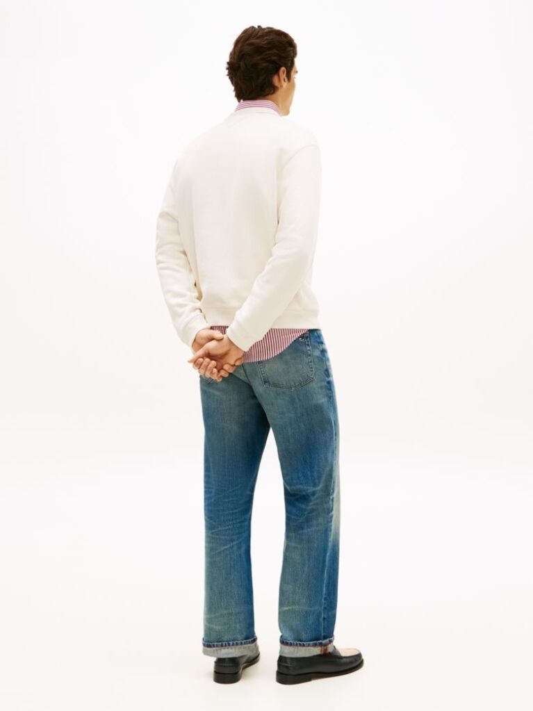 Beige Heritage Crest Embroidery Relaxed Sweatshirt  Men