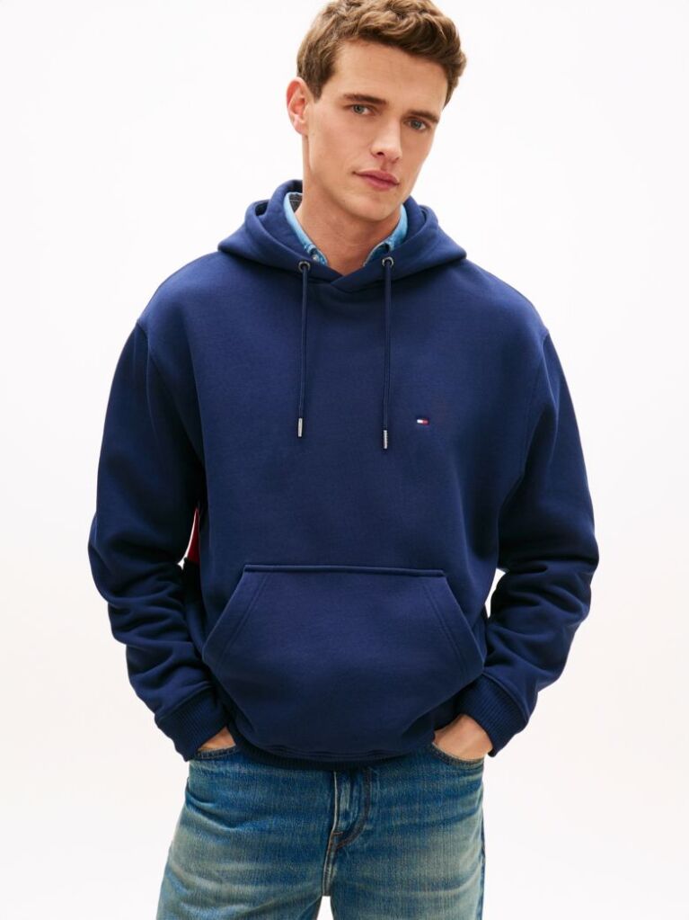 Μπλε Άνετο Hoody Με Σημαία  Άνδρες