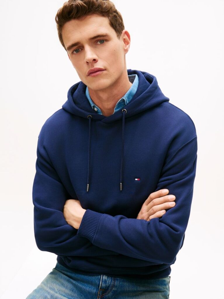 Μπλε Άνετο Hoody Με Σημαία  Άνδρες