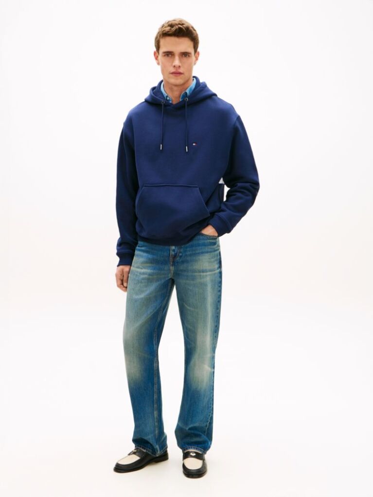 Μπλε Άνετο Hoody Με Σημαία  Άνδρες
