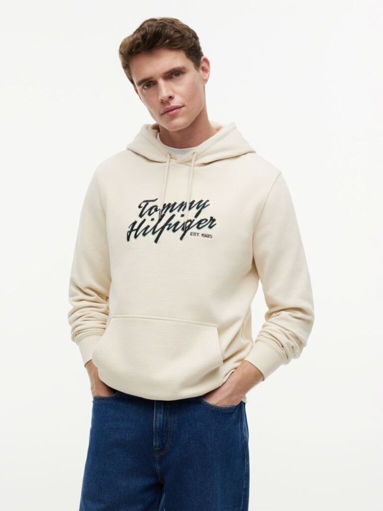 Μπεζ Hoody Με Σχέδιο  Άνδρες