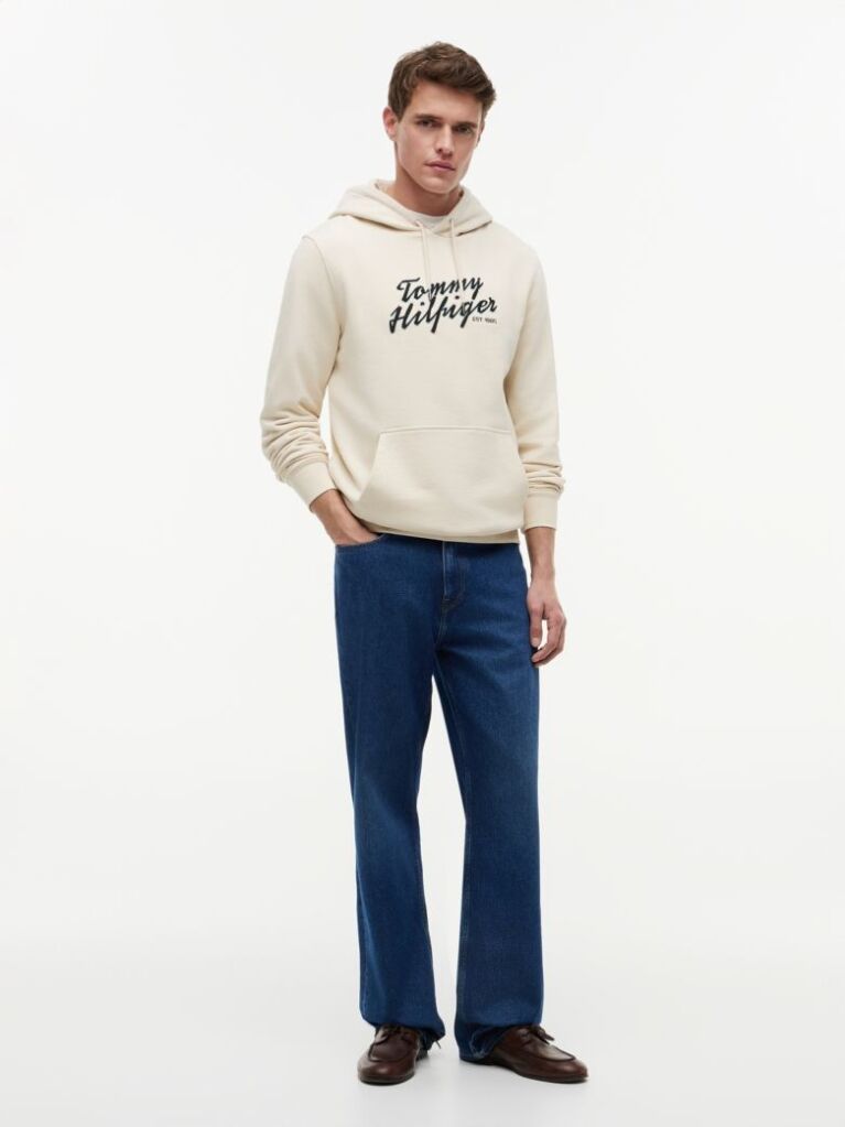 Μπεζ Hoody Με Σχέδιο  Άνδρες