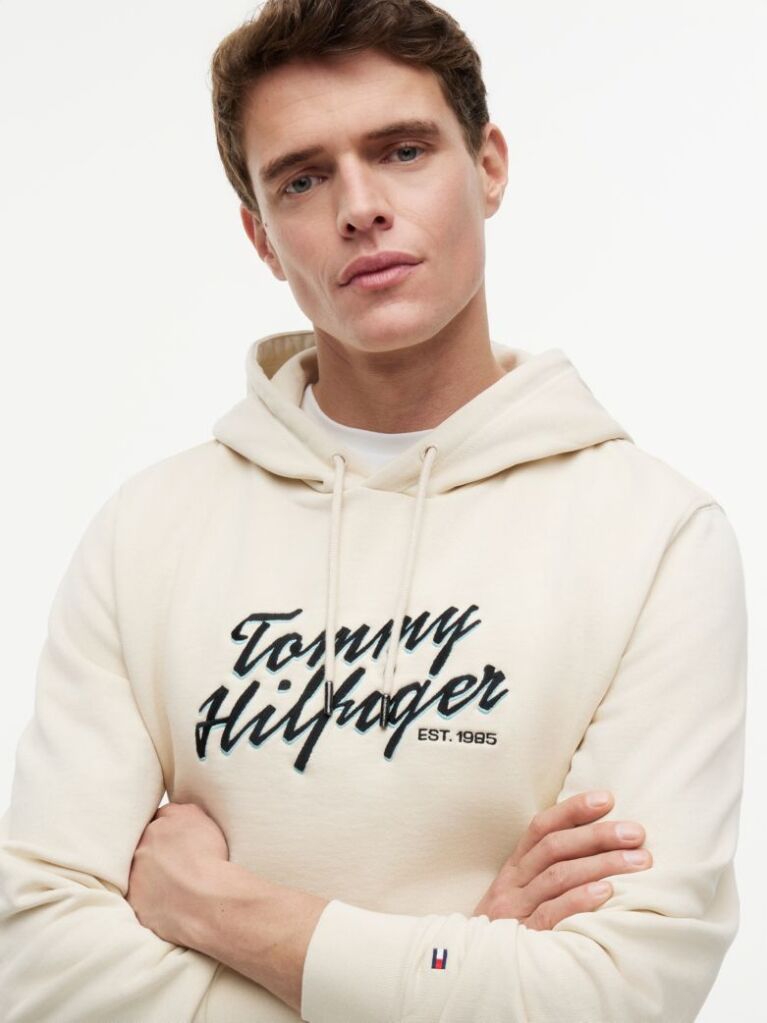 Μπεζ Hoody Με Σχέδιο  Άνδρες