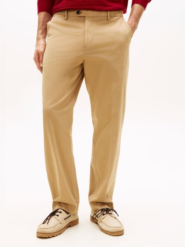Beige Smart Casual Washed Regular Trousers  Men