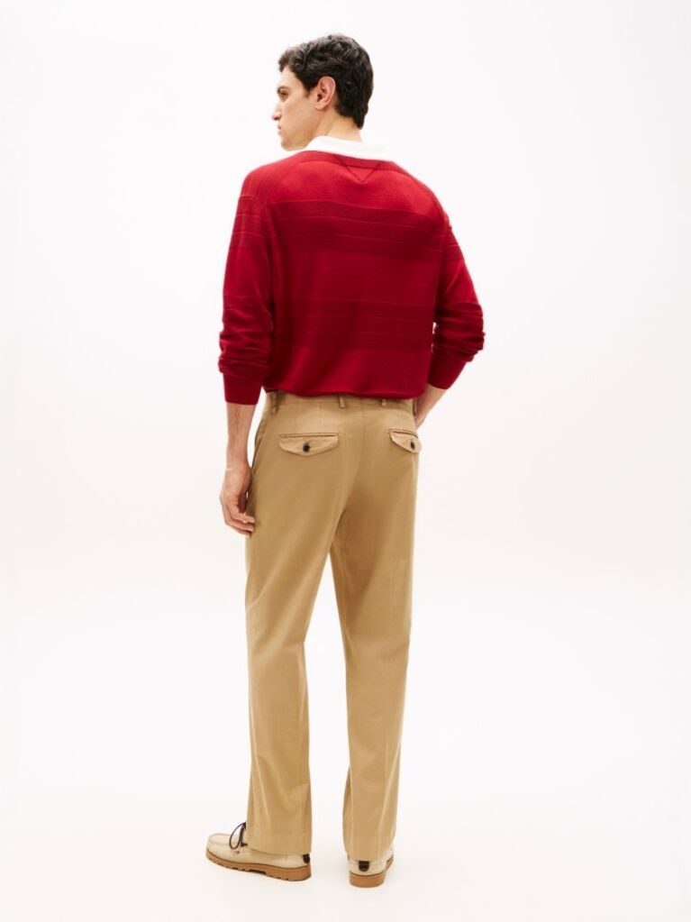 Beige Smart Casual Washed Regular Trousers  Men
