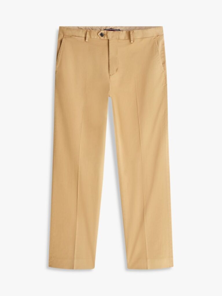 Beige Smart Casual Washed Regular Trousers  Men