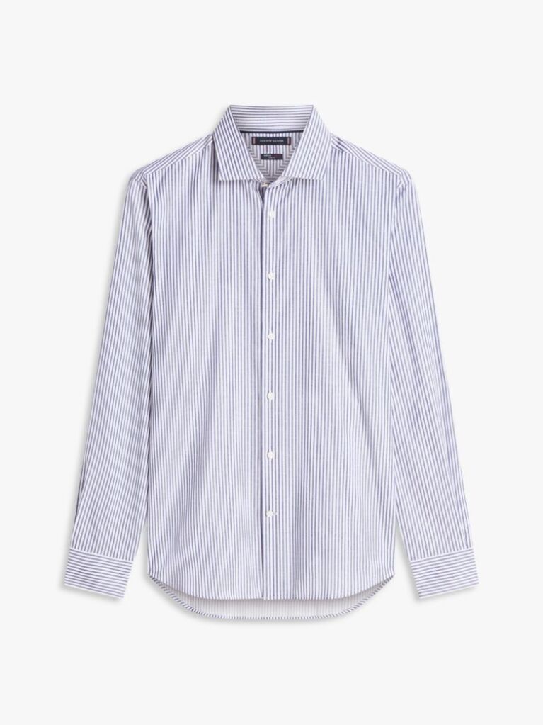 Blue Smart Casual TH Flex Slim Fit Stripe Shirt  Men