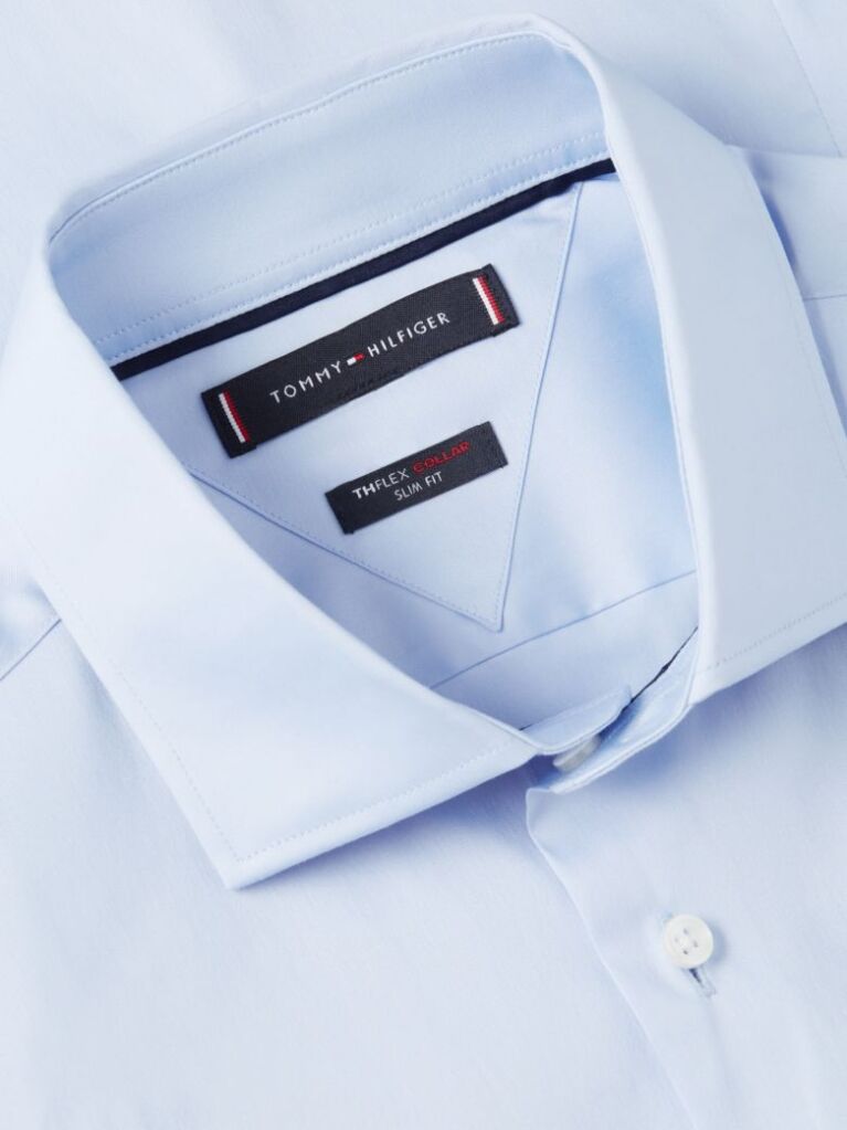 Μπλε Smart Casual TH Flex Πουκάμισο Σε Slim Γραμμή  Άνδρες