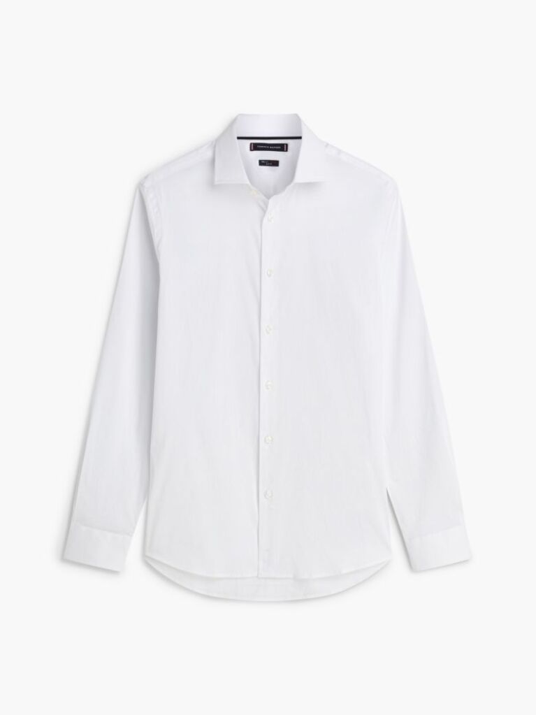 White Smart Casual TH Flex Slim Fit Shirt  Men
