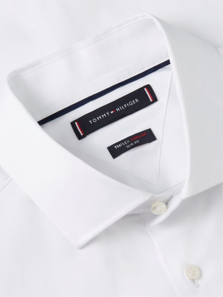 White Smart Casual TH Flex Slim Fit Shirt  Men