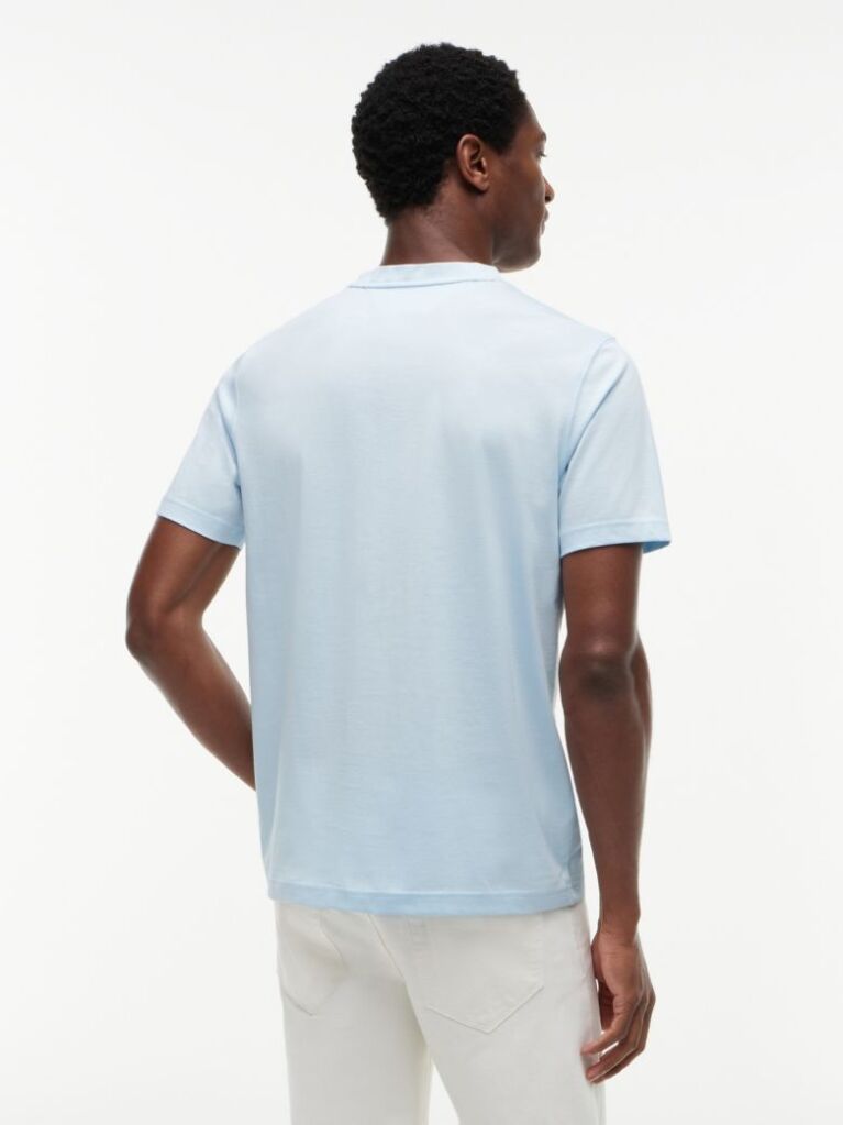 Blue Logo Embroidery Jersey T-Shirt  Men