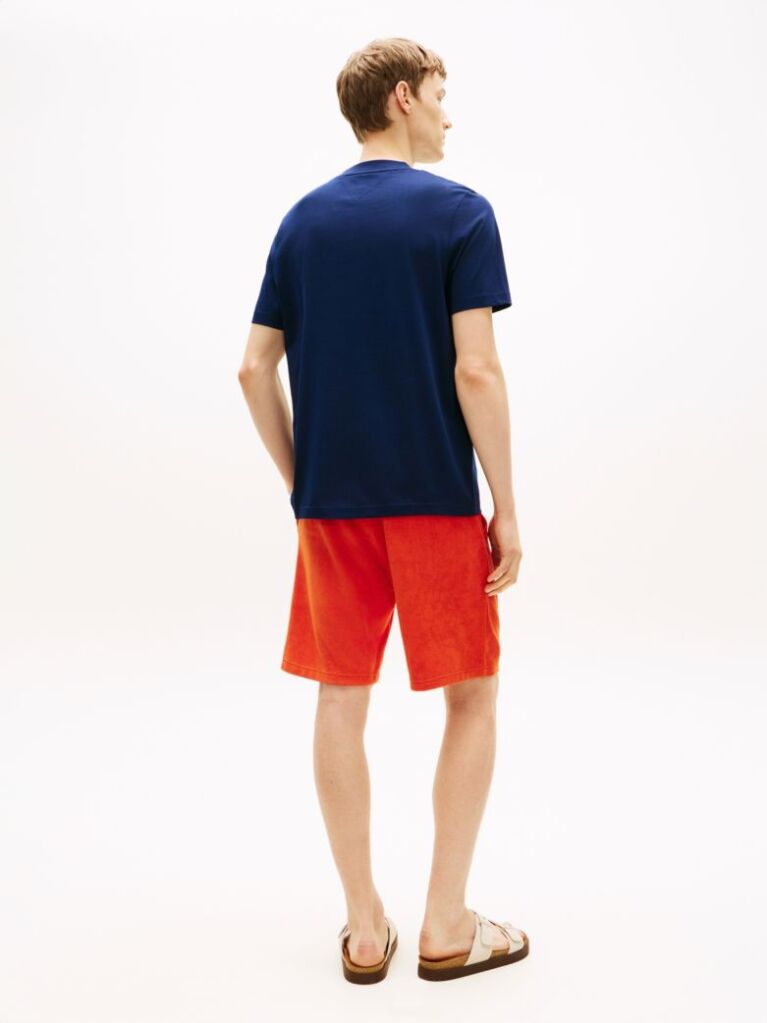Blue Logo Embroidery Jersey T-Shirt  Men