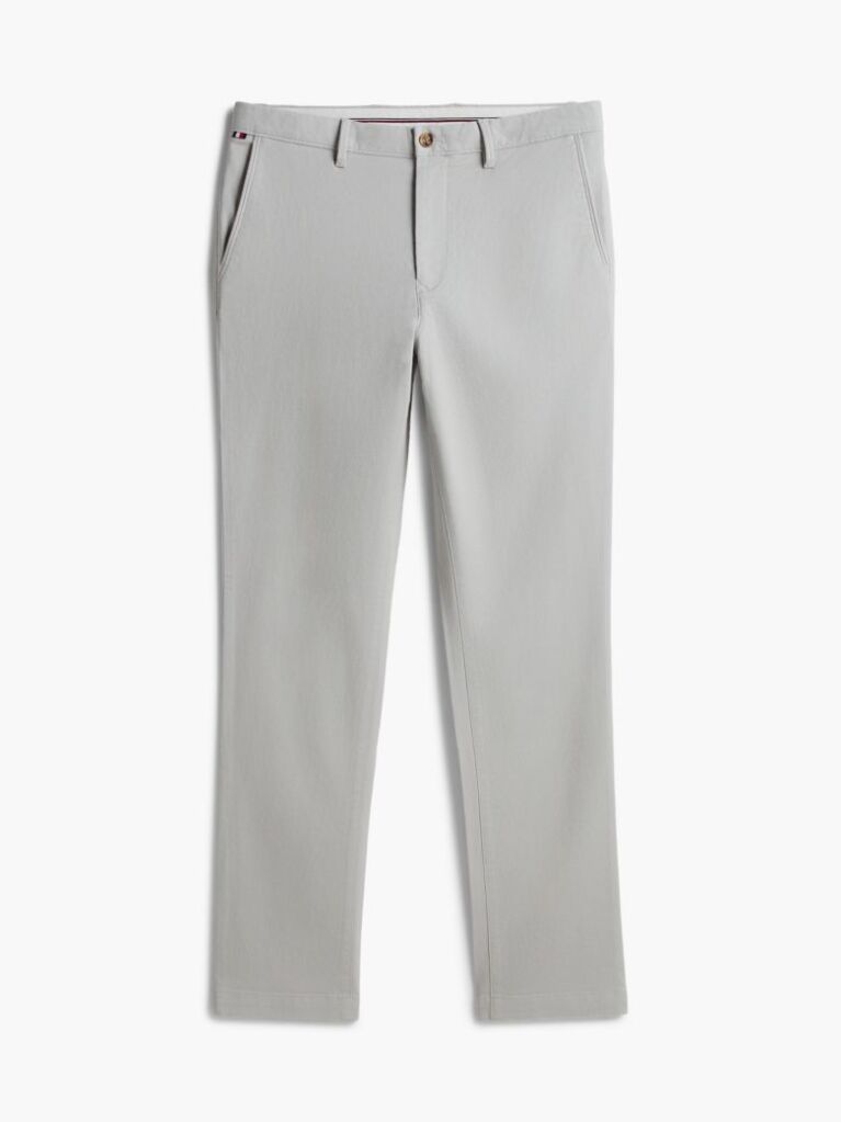 Grey Denton Straight Textured Chinos  Men