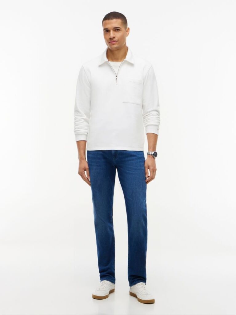 Blue Denton Slim Straight Leg Jeans  Men