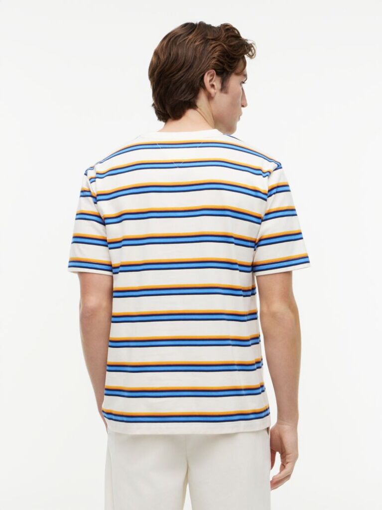Multi Mixed Stripe Relaxed Jersey T-Shirt  Men