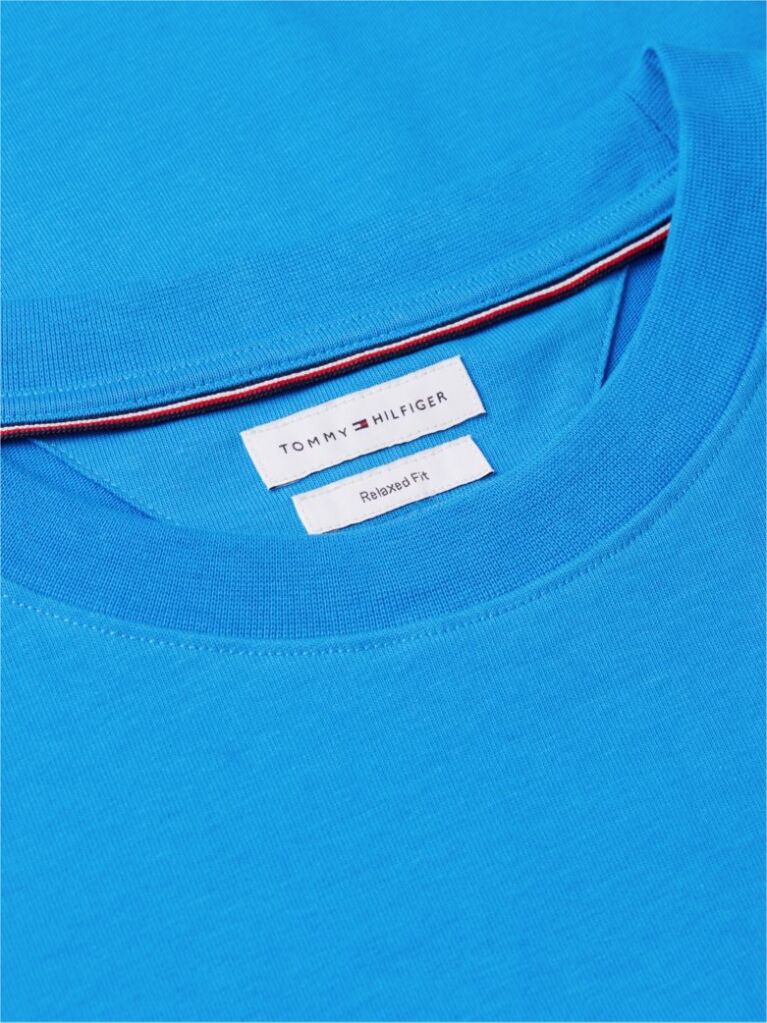 Μπλε T-Shirt Με Μίξη Υφών  Άνδρες