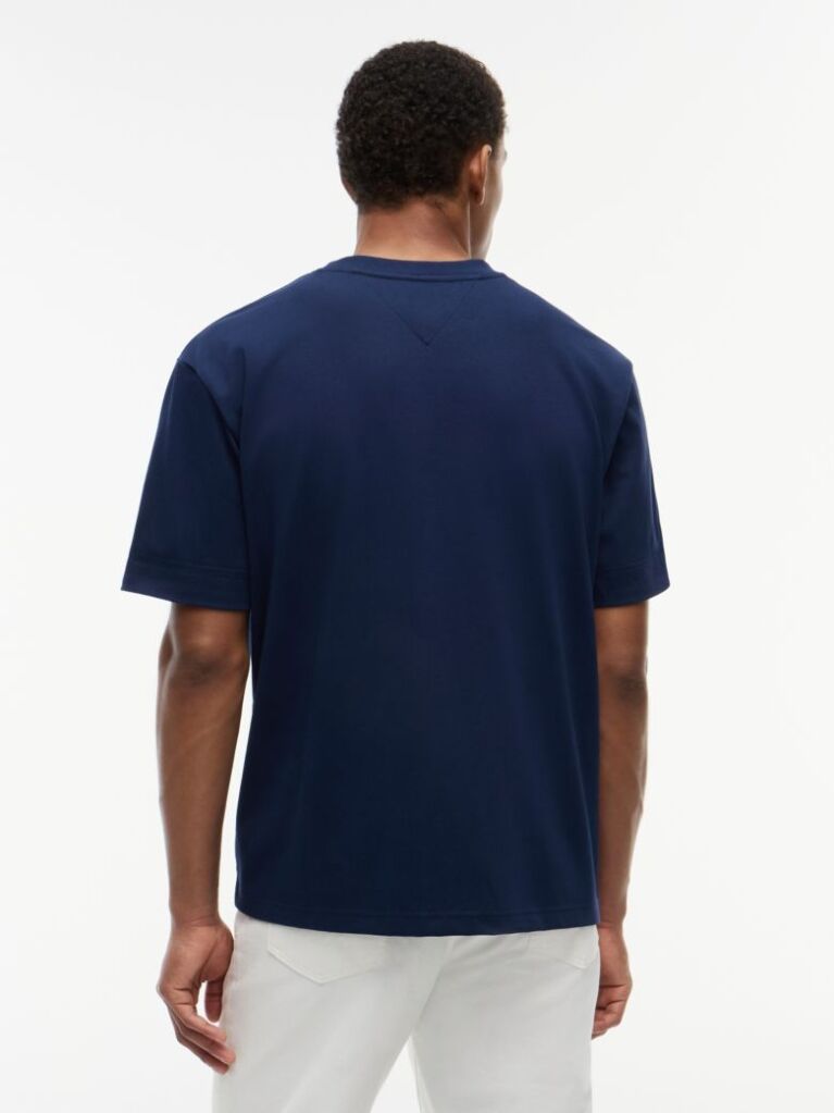 Μπλε T-Shirt Με Μίξη Υφών  Άνδρες