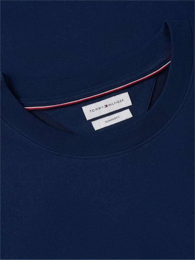Μπλε T-Shirt Με Μίξη Υφών  Άνδρες