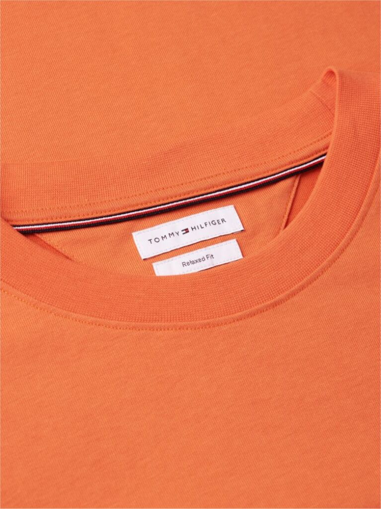 Πορτοκαλί T-Shirt Με Μίξη Υφών  Άνδρες