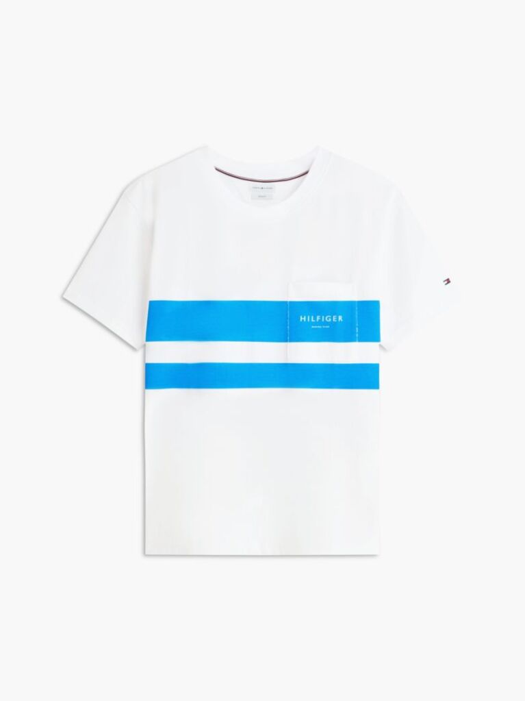 White Logo Colour-Blocked Relaxed T-Shirt  Men