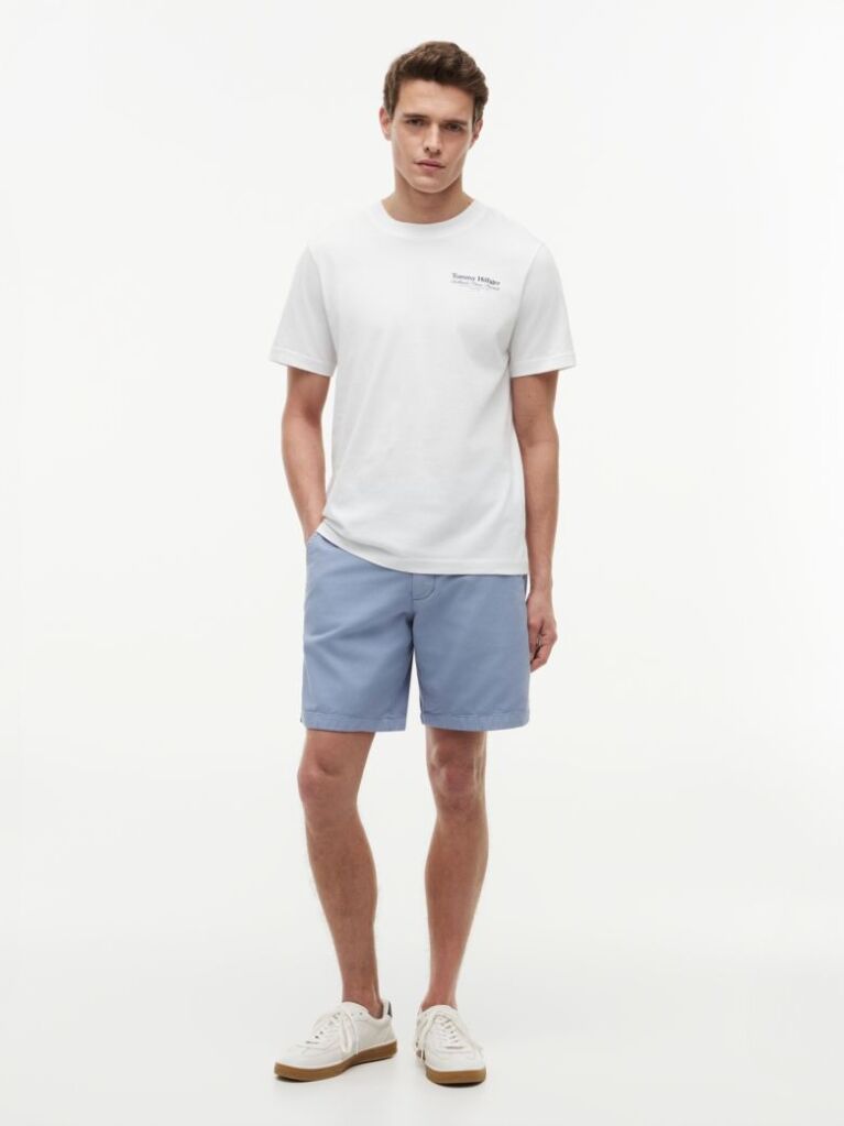 White Back Graphic Jersey Crew Neck T-Shirt  Men