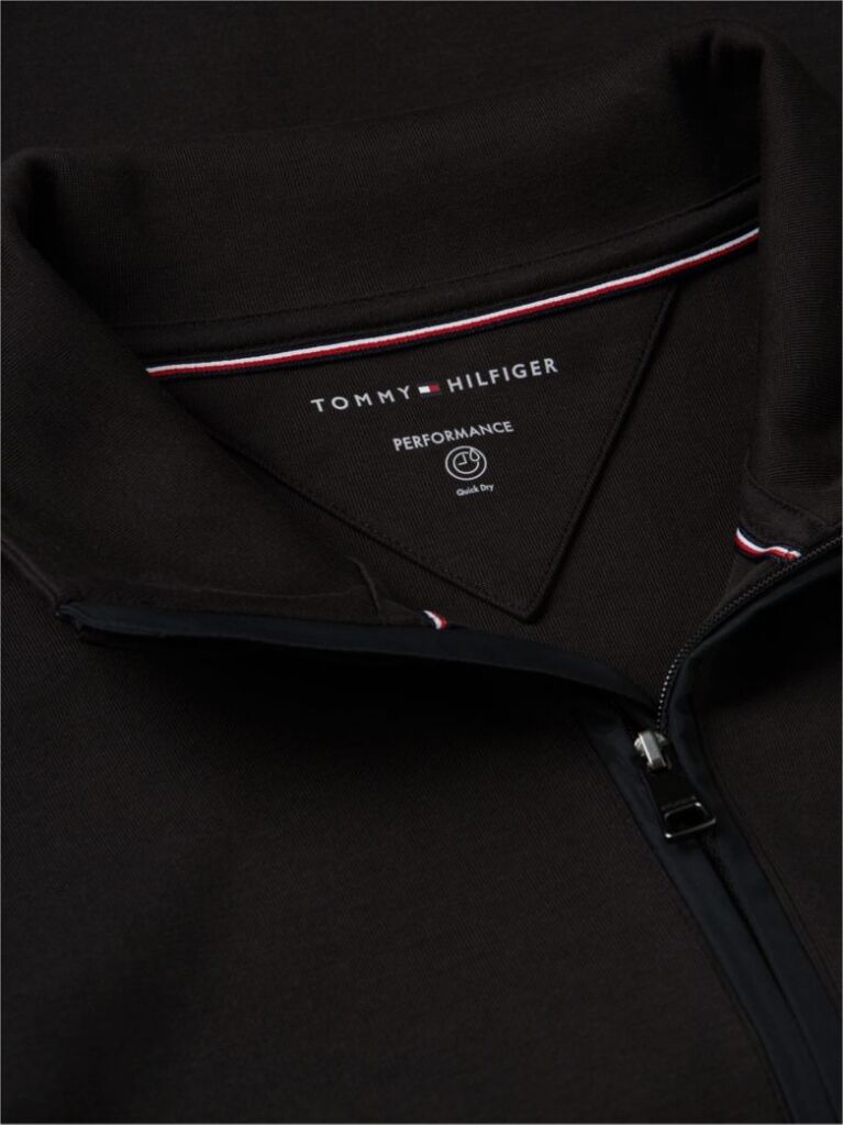 Black Intechno Knit Quarter-Zip Sweatshirt  Men