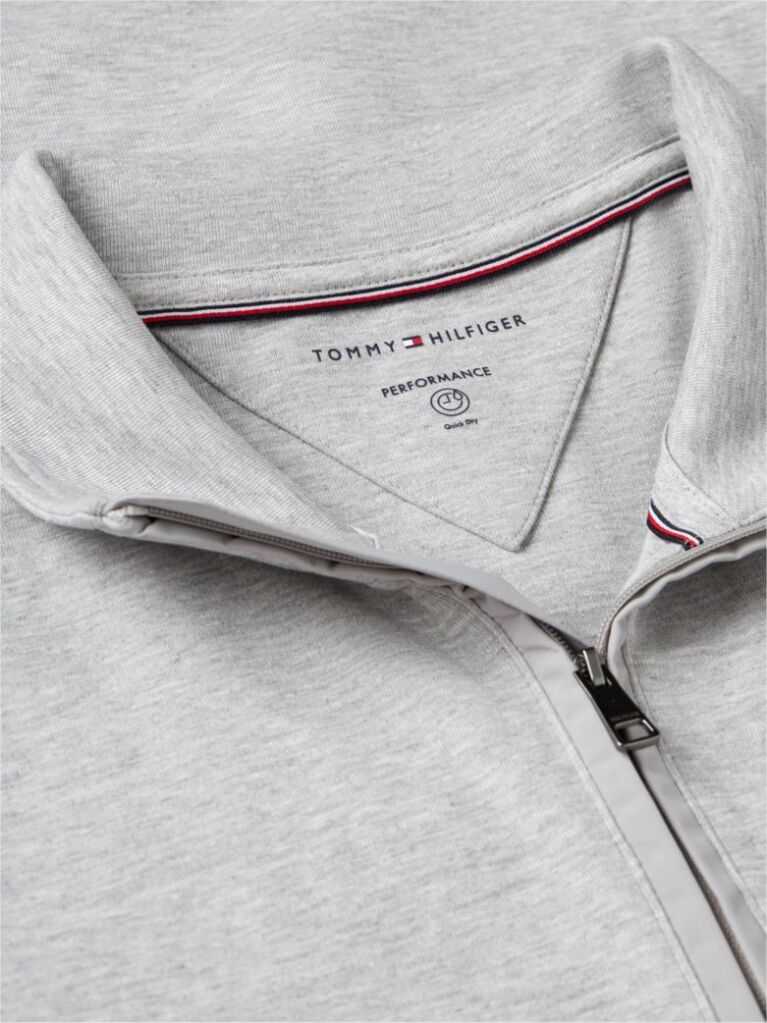 Grey Intechno Knit Quarter-Zip Sweatshirt  Men