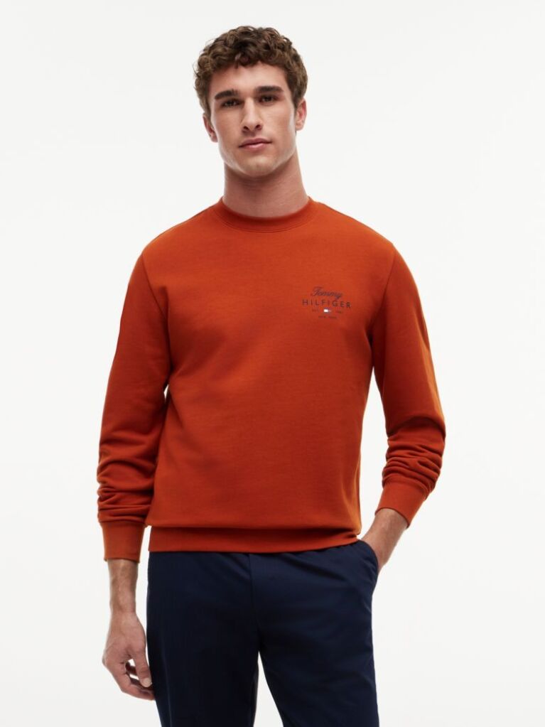 Orange Logo Sweatshirt  Men