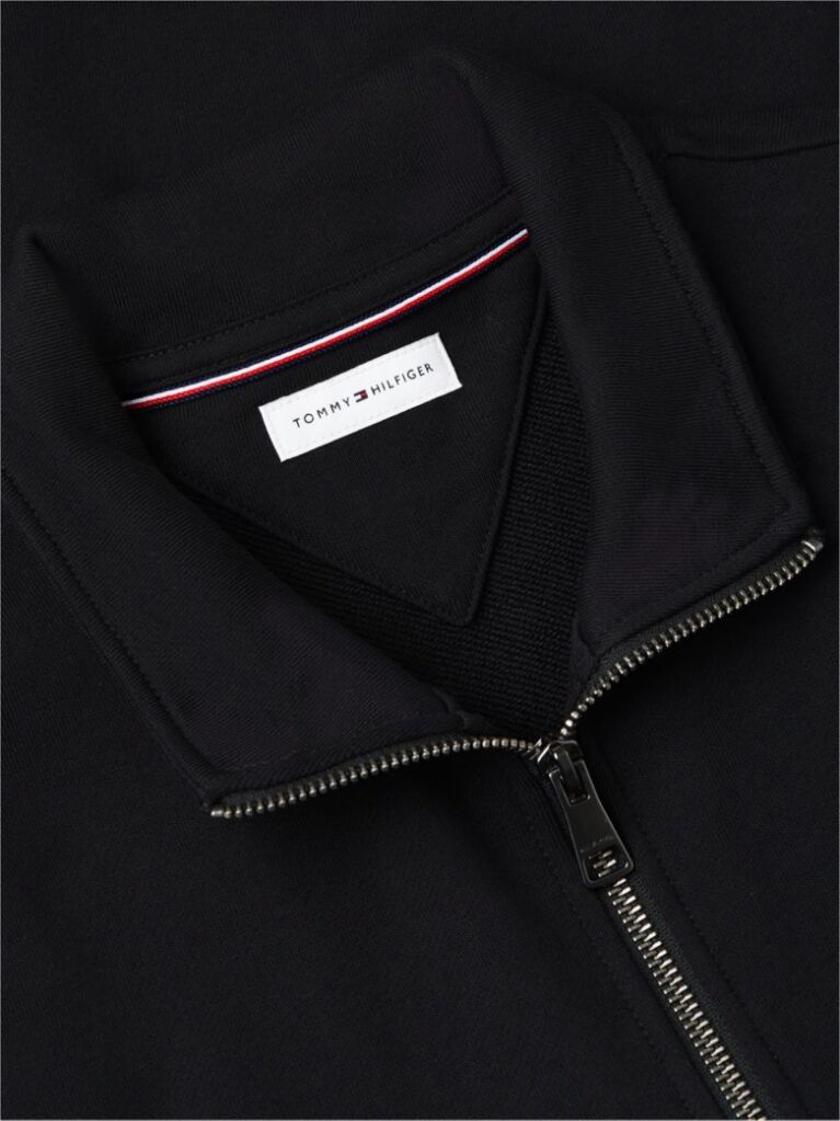 Black Logo Mock Neck Zip-Thru Sweatshirt  Men
