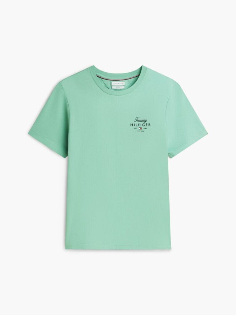 Πράσινο T-Shirt Με Κλασική Λαιμόκοψη Και Λογότυπο  Άνδρες