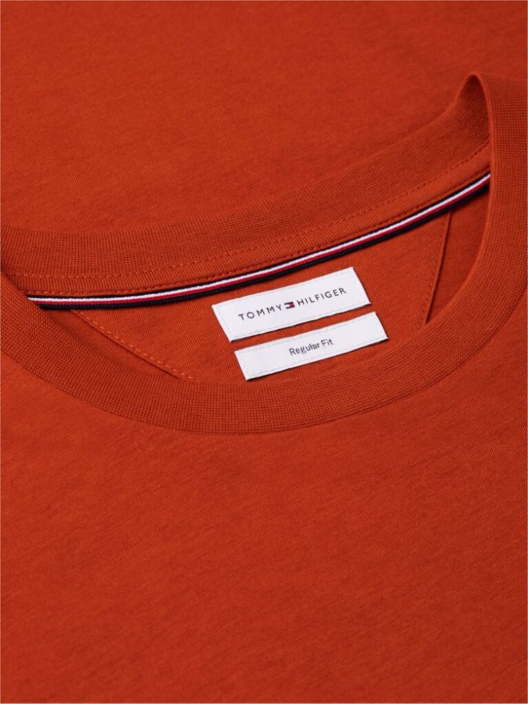 Πορτοκαλί T-Shirt Με Κλασική Λαιμόκοψη Και Λογότυπο  Άνδρες