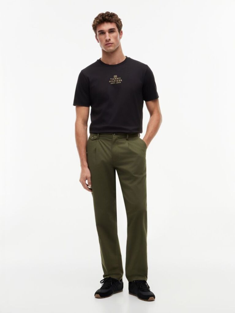 Μαύρο T-Shirt Με Κεντητό Tonal Λογότυπο  Άνδρες