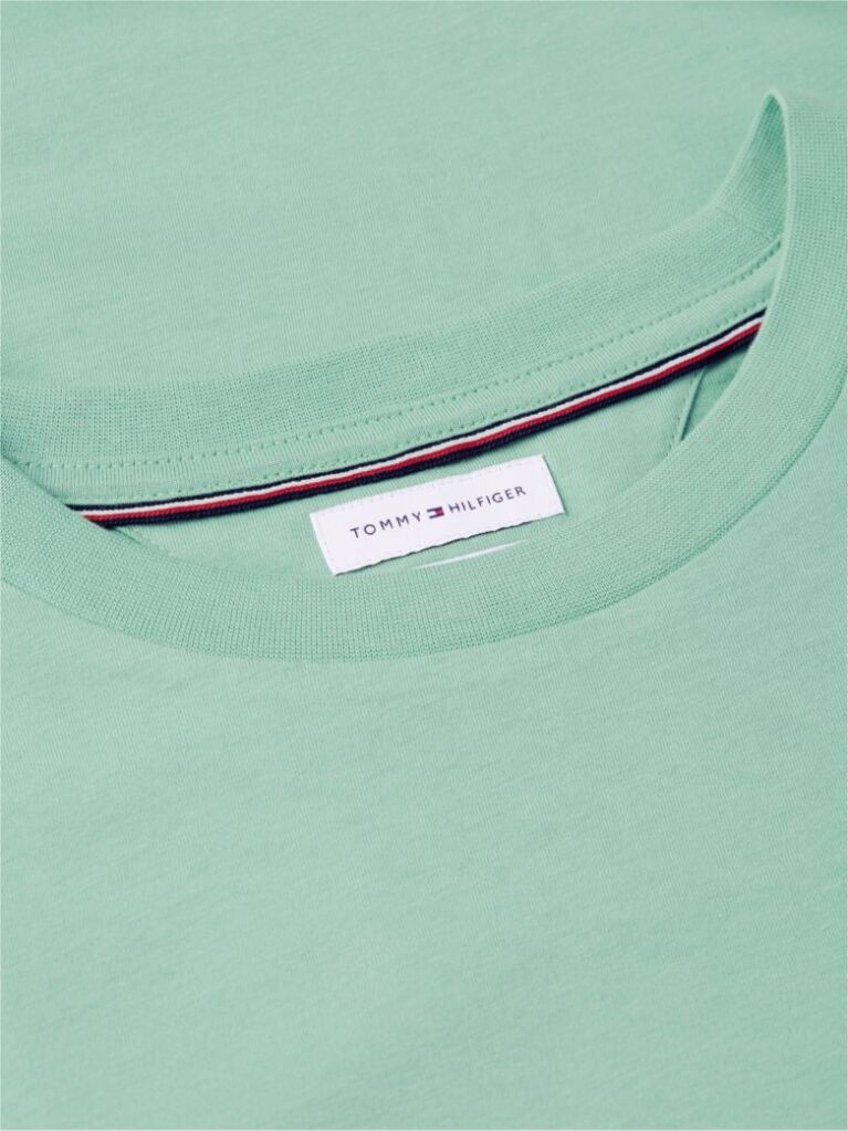 Green Logo Graphic Jersey Crew Neck T-Shirt  Men