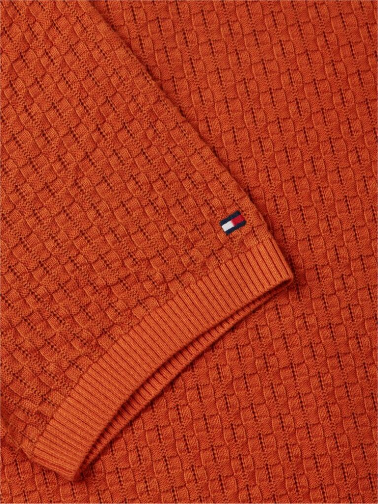 Orange Relaxed Fit Washed Structured Polo Shirt  Men