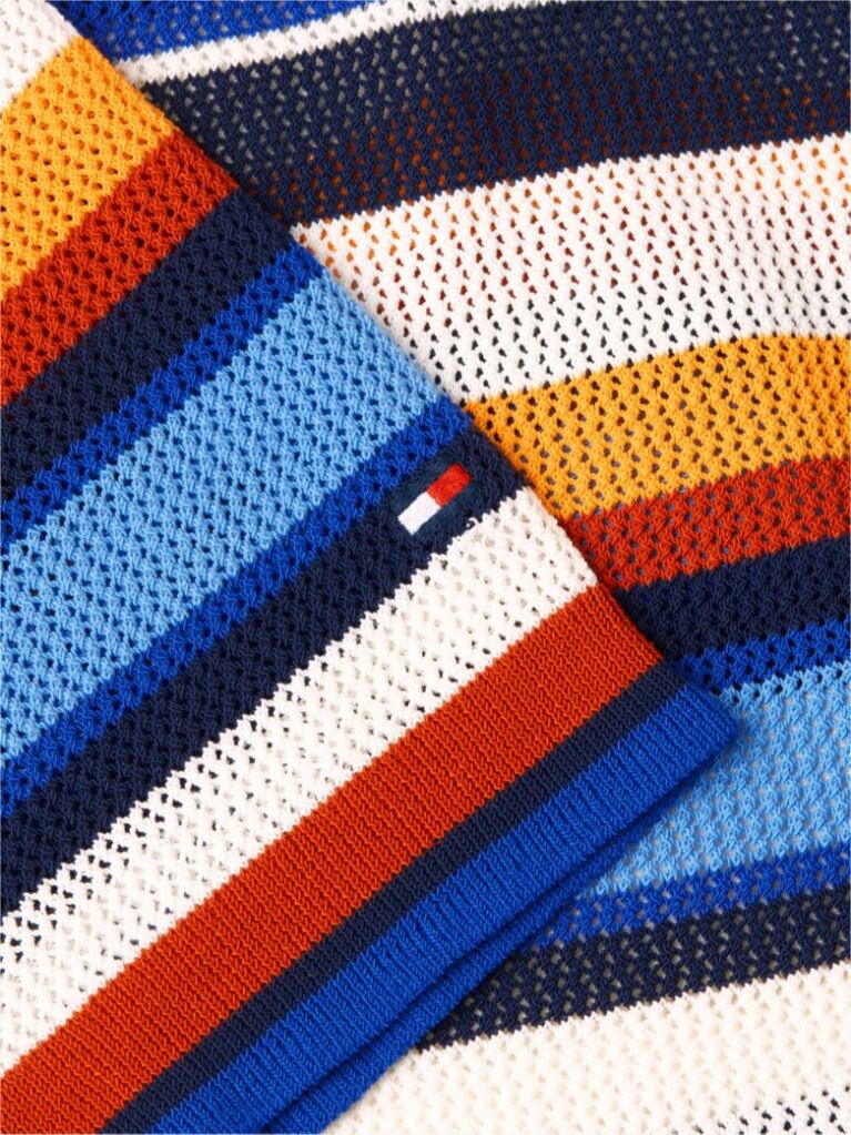 Multi Relaxed Fit Multicolour Stripe Polo Shirt  Men