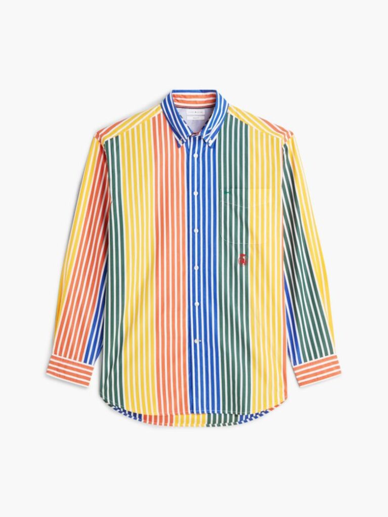 Multi Relaxed Fit Multicolour Stripe Poplin Shirt  Men