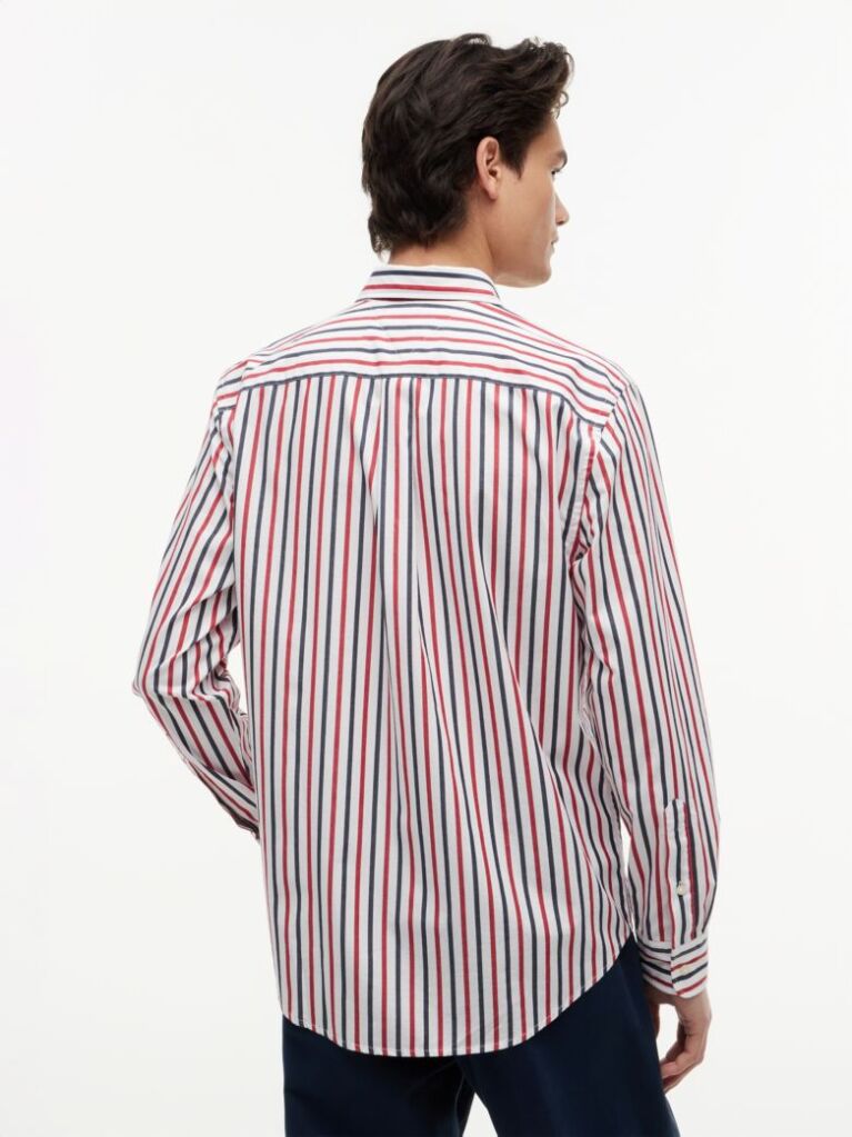 Multi Regular Fit Flex Stripe Poplin Shirt  Men