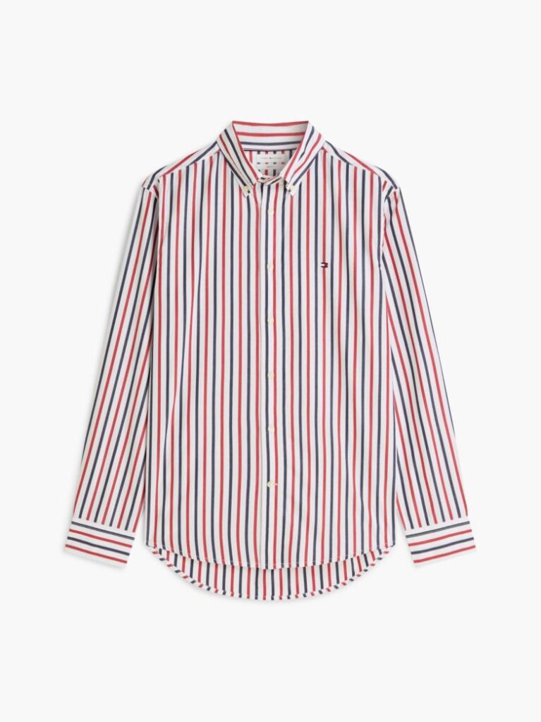 Multi Regular Fit Flex Stripe Poplin Shirt  Men