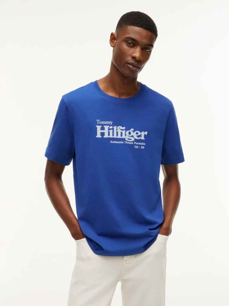 Blue Logo Graphic Jersey T-Shirt  Men