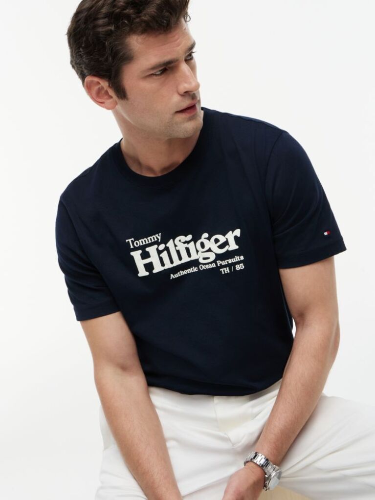 Blue Logo Graphic Jersey T-Shirt  Men