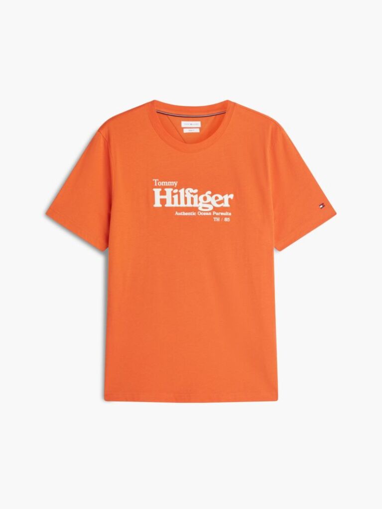 Orange Logo Graphic Jersey T-Shirt  Men