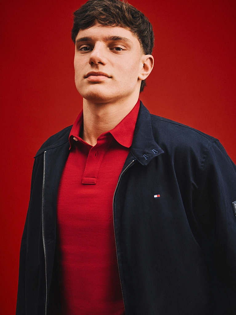 Blue Twill Harrington Jacket  Men
