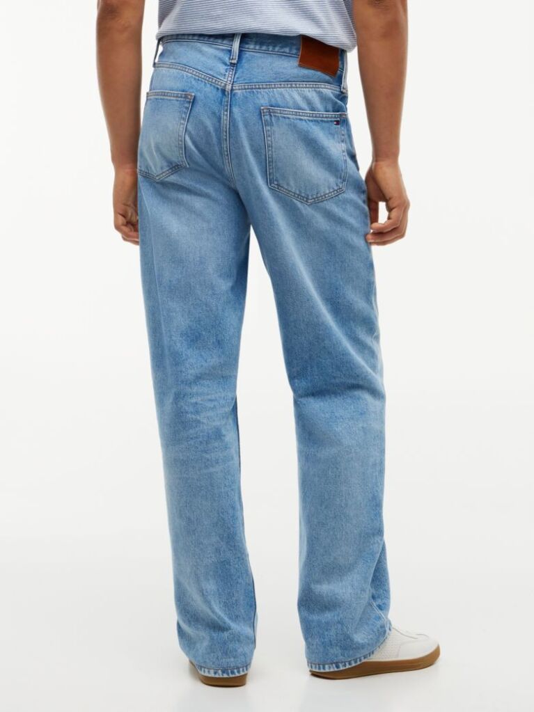Blue Whiskered Relaxed Jeans  Men