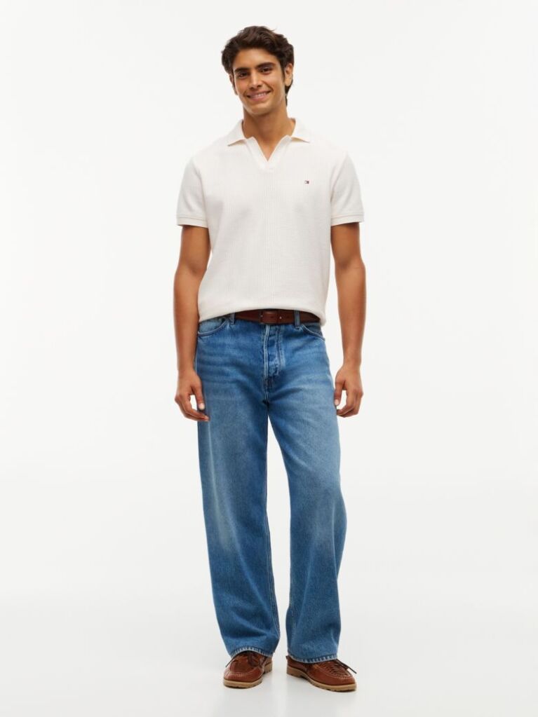 Blue Faded Loose Jeans  Men