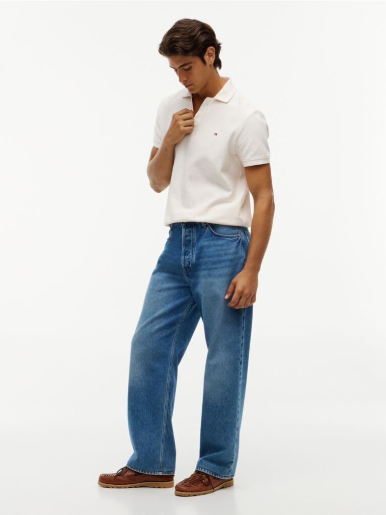 Blue Faded Loose Jeans  Men