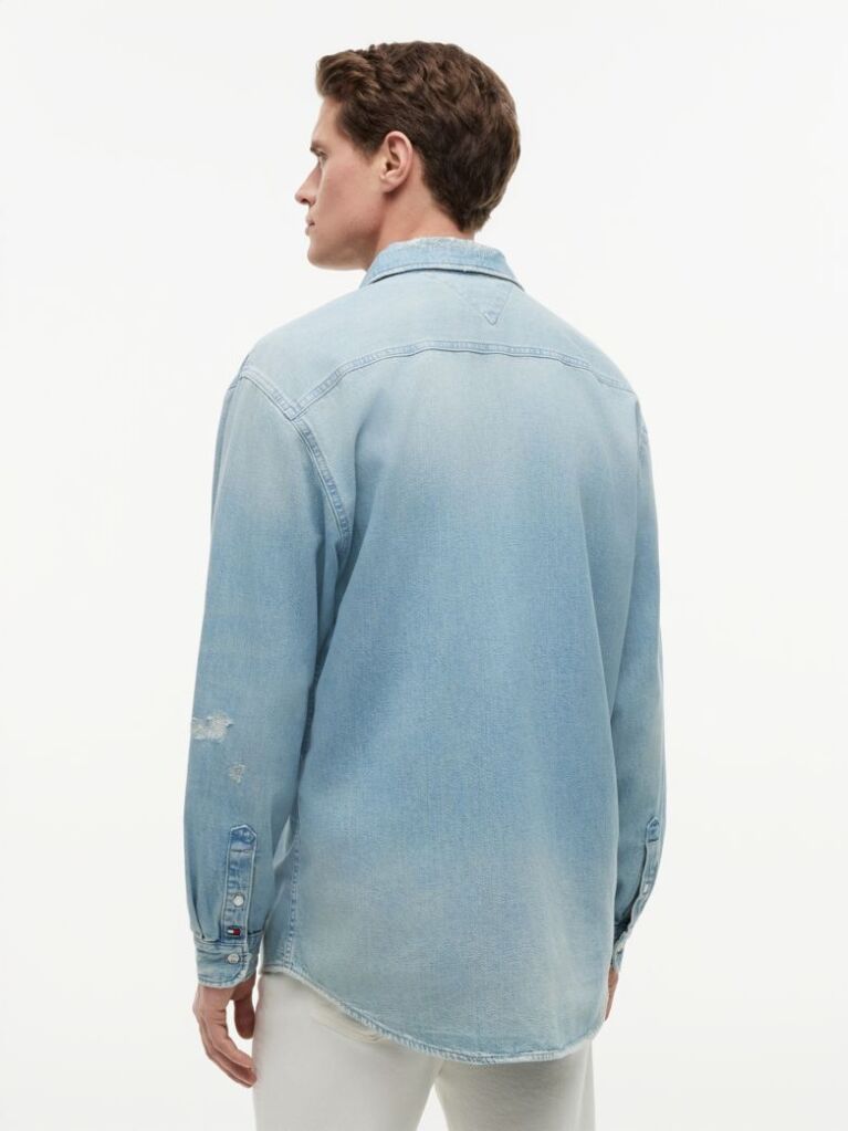 Blue Relaxed Fit Denim Shirt  Men