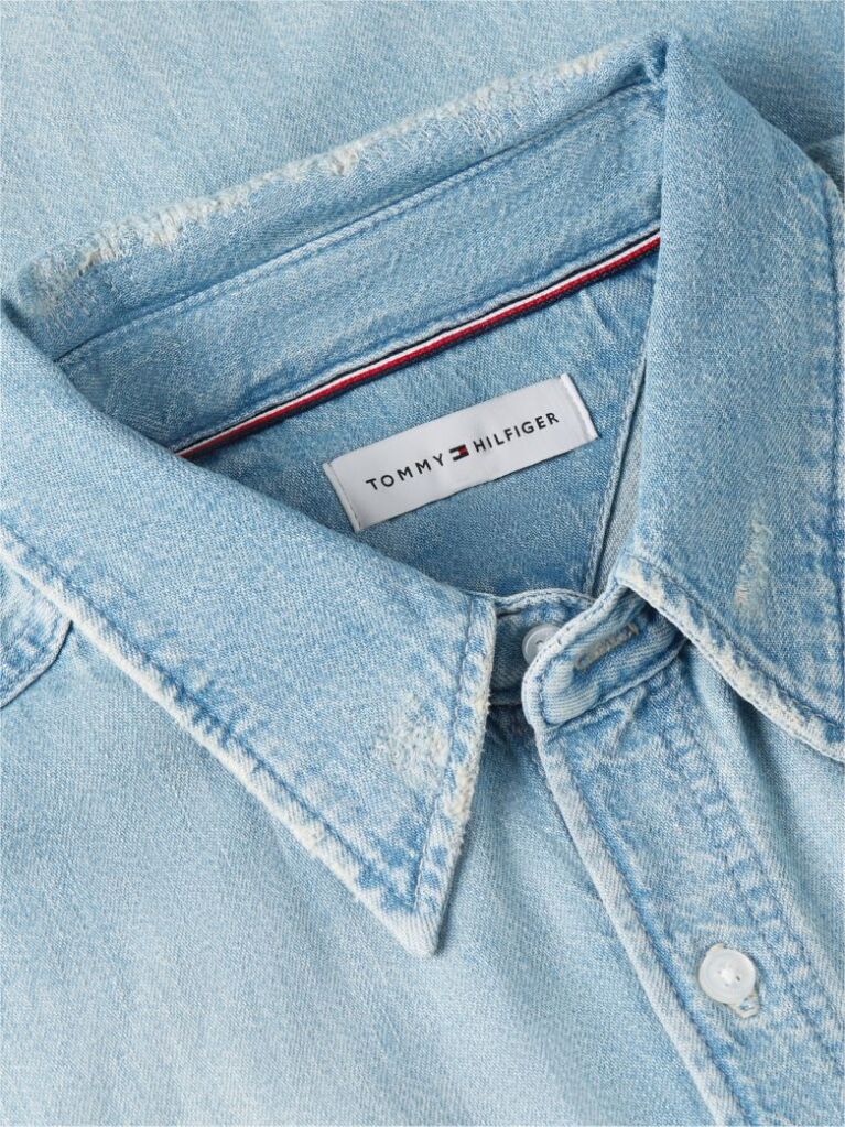 Blue Relaxed Fit Denim Shirt  Men