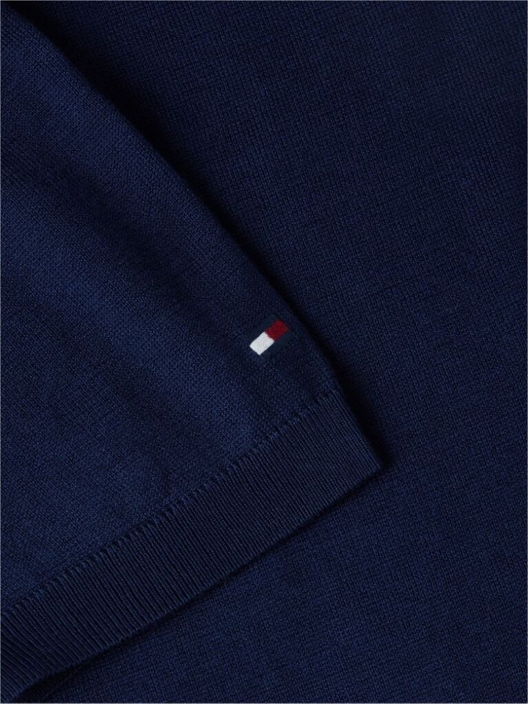 Blue Smart Casual Regular Fit Tipped Polo Shirt  Men